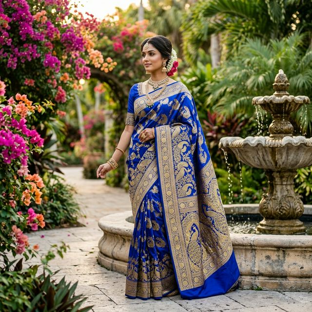 Magnificent Red Bridal Silk Saree